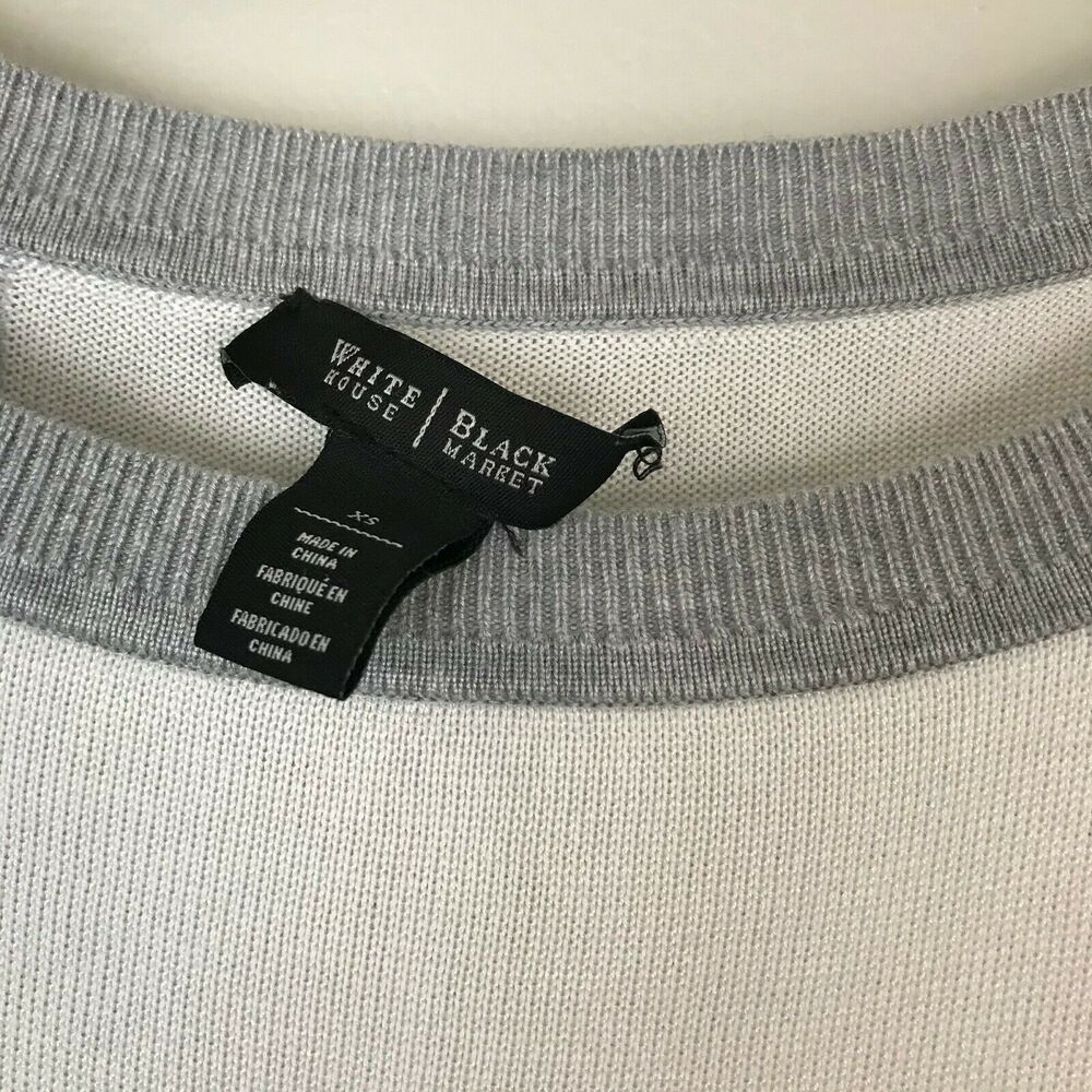 Whbm Color Block Striped Asymmetrical Sweater - image 4